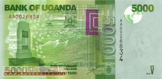 Uganda - 5.000  Shillings (#051a_UNC)