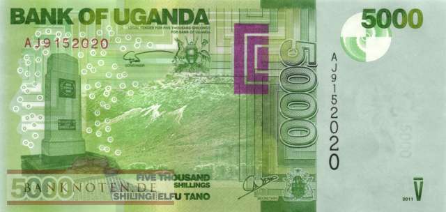 Uganda - 5.000  Shillings (#051b_UNC)