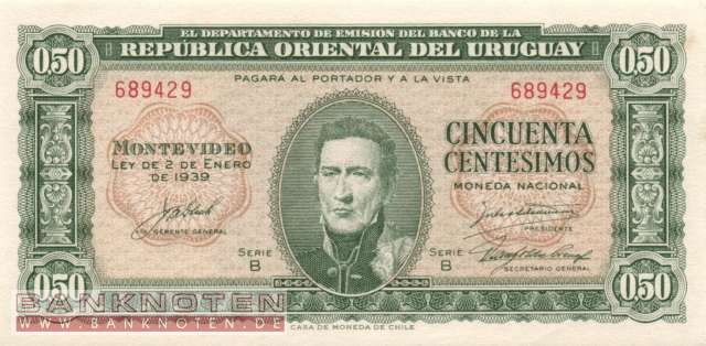 Uruguay - 50  Centesimos (#034_UNC)