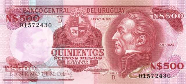 Uruguay - 500  Nuevos Pesos (#063A_UNC)