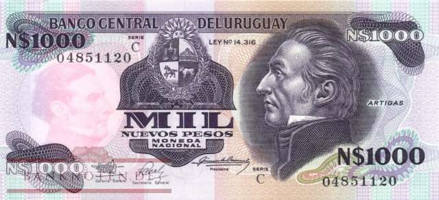 Uruguay - 1.000  Nuevos Pesos (#064Aa_UNC)