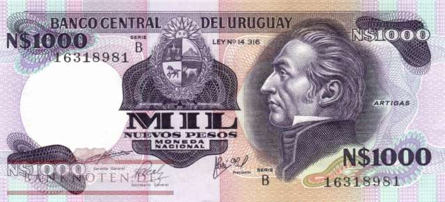 Uruguay - 1.000  Nuevos Pesos (#064b_UNC)