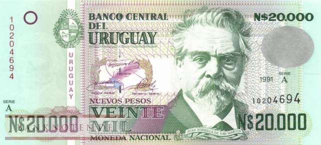 Uruguay - 20.000  Nuevos Pesos (#069b_UNC)