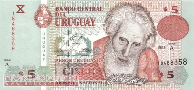 Uruguay - 5 Pesos Uruguayos (#080_UNC)