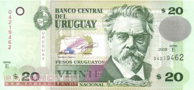 Uruguay - 20  Pesos Uruguayos (#086a_UNC)