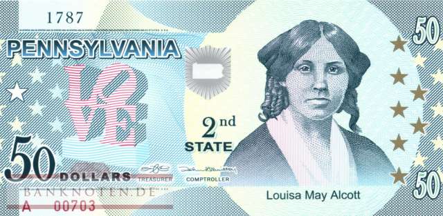 USA - Pennsylvania - 50  Dollars - Fantasiebanknote - Polymer (#1002_UNC)