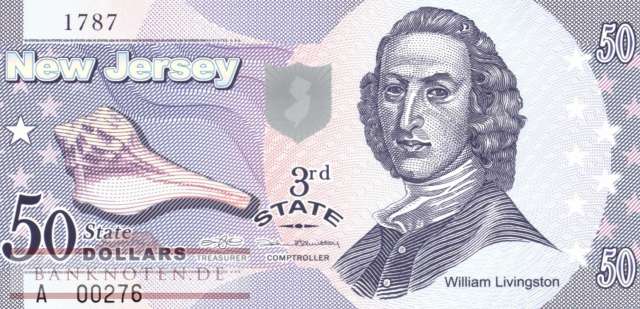 USA - New Jersey - 50  Dollars - Fantasiebanknote - Polymer (#1003_UNC)