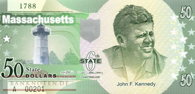 USA - Massachusetts - 50  Dollars - Fantasiebanknote - Polymer (#1006_UNC)