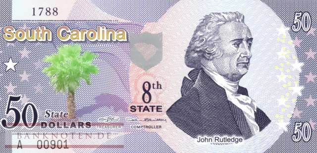 USA - South Carolina - 50  Dollars - Fantasiebanknote - Polymer (#1008_UNC)