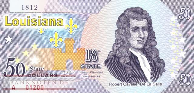 USA - Louisiana - 50  Dollars - fantasy banknote - polymer (#1018_UNC)