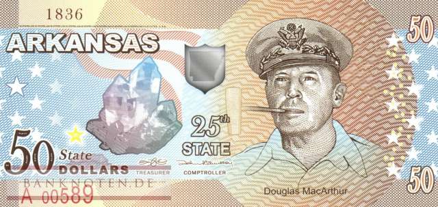 USA - Arkansas - 50  Dollars - Fantasiebanknote - Polymer (#1025_UNC)