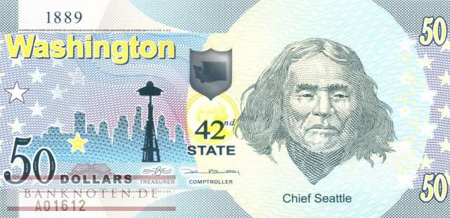 USA - Washington - 50  Dollars - fantasy banknote - polymer (#1042_UNC)