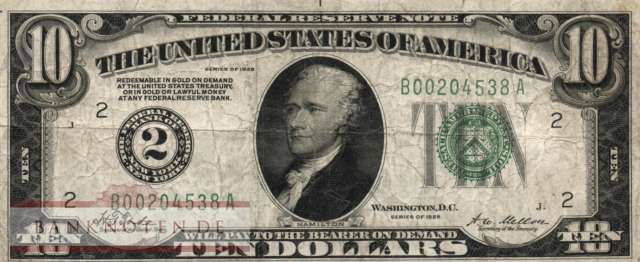 Banknoten De Usa 10 Dollars 421 F Banknoten Banknoten De Usa 10 Dollars 421 F Banknoten