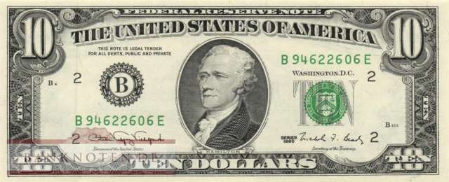 USA - 10  Dollars (#486-B_UNC)