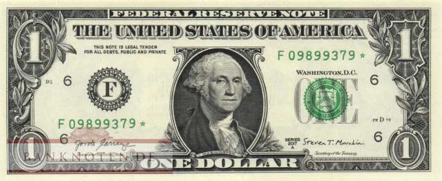 USA - 1  Dollar - Ersatzbanknote (#544a-F-R_UNC)