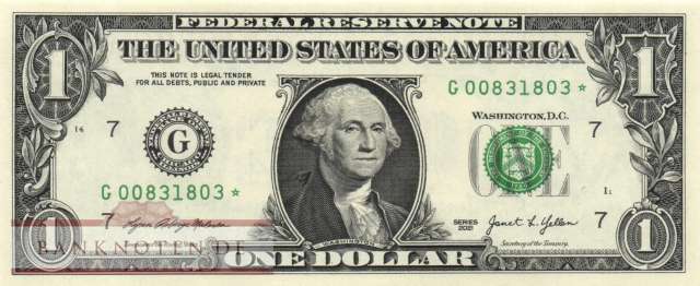 USA - 1  Dollar - Ersatzbanknote (#549-G-R_UNC)