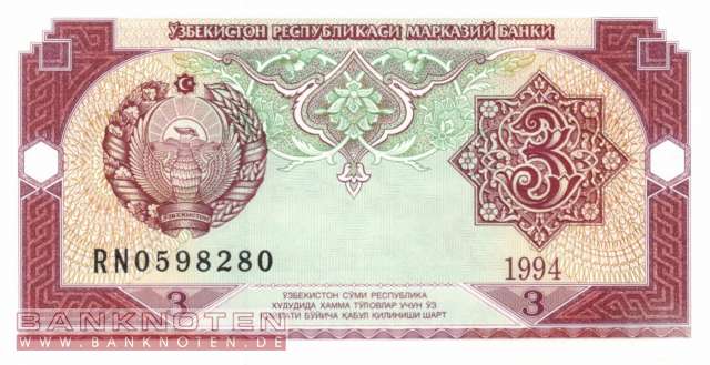 Usbekistan - 3  Sum (#074a-1_UNC)