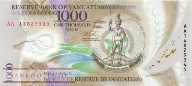 Vanuatu - 1.000  Vatu - polymer (#013a_UNC)