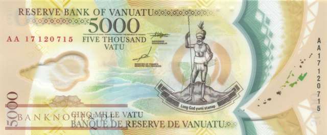 Vanuatu - 5.000  Vatu - Polymer (#019-2_UNC)
