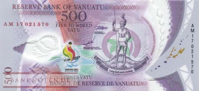 Vanuatu - 500  Vatu - Polymer - South Pacific Games (#020_UNC)