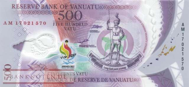 Vanuatu - 500  Vatu - polymer - South Pacific Games (#020_UNC)