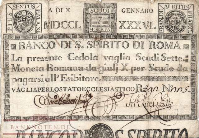 Vatican - 7  Scudi (#S381_VG)
