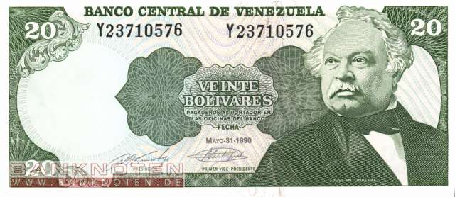 Venezuela - 20 Bolivares (#063c_UNC)