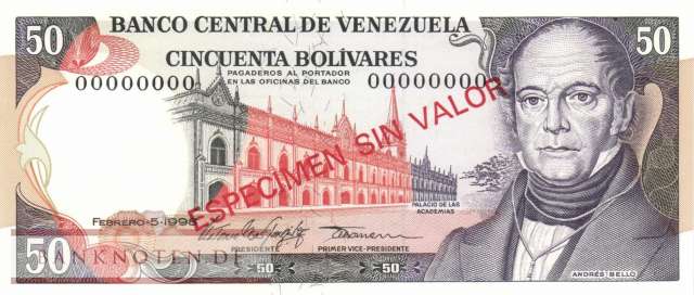Venezuela - 50  Bolivares - s (#065fS_UNC)