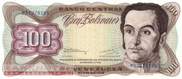 Venezuela - 100  Bolivares (#066e_UNC)