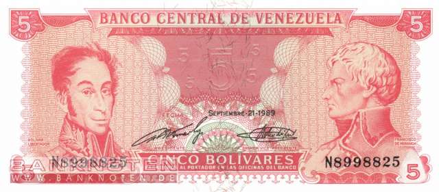 Venezuela - 5  Bolivares (#070a_UNC)