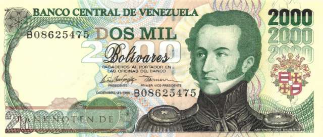 Venezuela - 2.000  Bolivares (#074b_UNC)