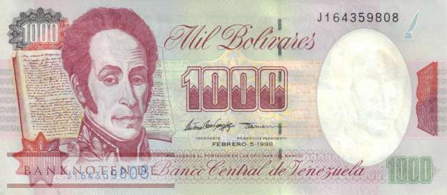 Venezuela - 1.000  Bolivares (#076c_AU)