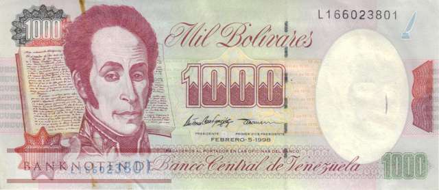 Venezuela - 1.000  Bolivares (#076c_XF)