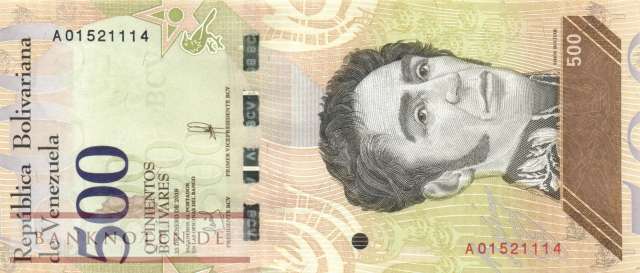 Venezuela - 500  Bolivares (#108a_UNC)