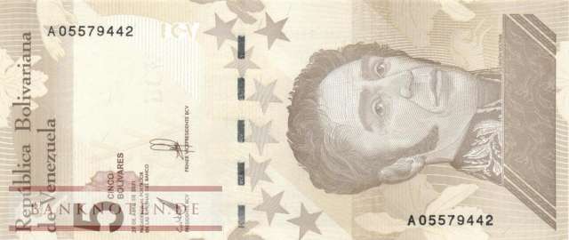 Venezuela - 5  Bolivares Digitales (#115a_UNC)