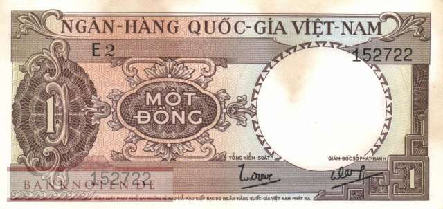Vietnam, South - 1  Dong (#015a_AU)