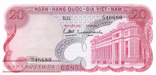 Vietnam, South - 20  Dong (#024a_UNC)