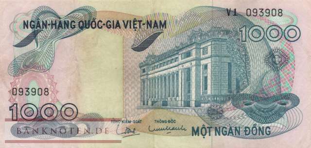 Vietnam, South - 1.000  Dong (#029a_VF)