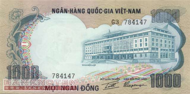 Vietnam, South - 1.000  Dong (#034a_UNC)