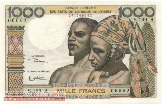 Ivory Coast - 1.000  Francs (#103Aj_UNC)