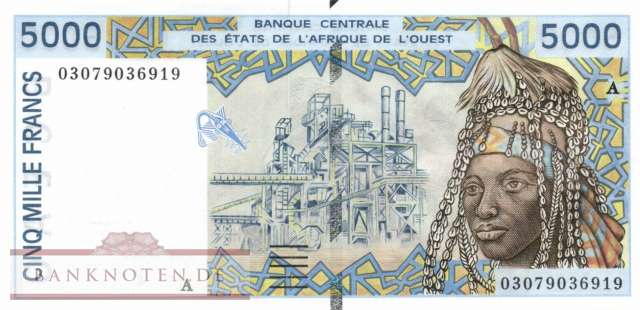 Elfenbeinküste - 5.000  Francs (#113Am_UNC)