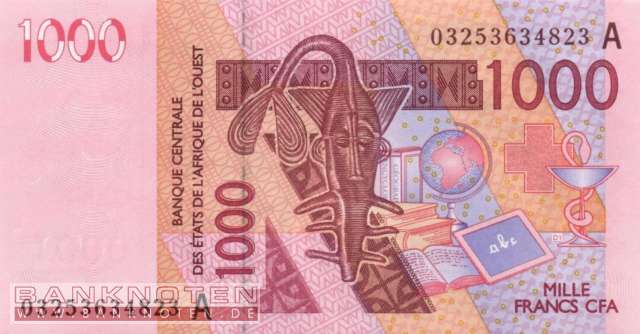 Elfenbeinküste - 1.000  Francs (#115Aa_UNC)