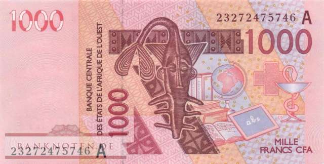 Ivory Coast - 1.000  Francs (#115Aw_UNC)