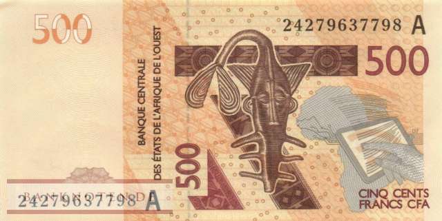 Ivory Coast - 500  Francs (#119Am_UNC)