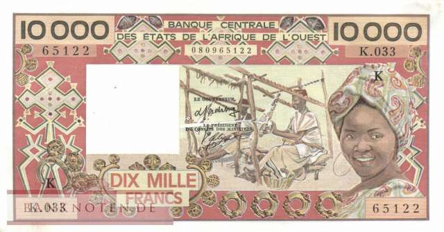 Senegal - 10.000  Francs (#709Kj_XF)