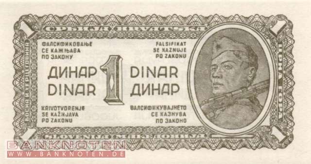 Yugoslavia - 1 Dinar (#048b_UNC)