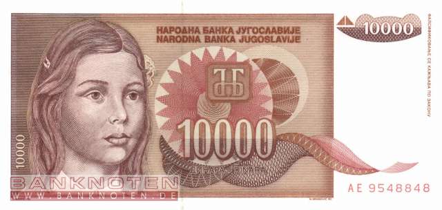 Jugoslawien - 10.000  Dinara (#116b_UNC)