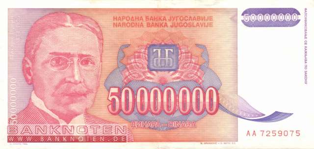 Jugoslawien - 50 Millionen Dinara (#133_VF)
