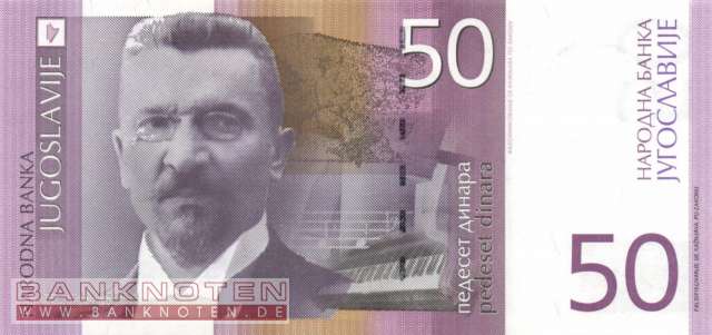 Jugoslawien - 50  Dinara (#155_UNC)