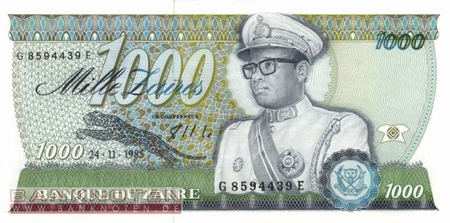 Zaire - 1.000  Zaires (#031a_UNC)